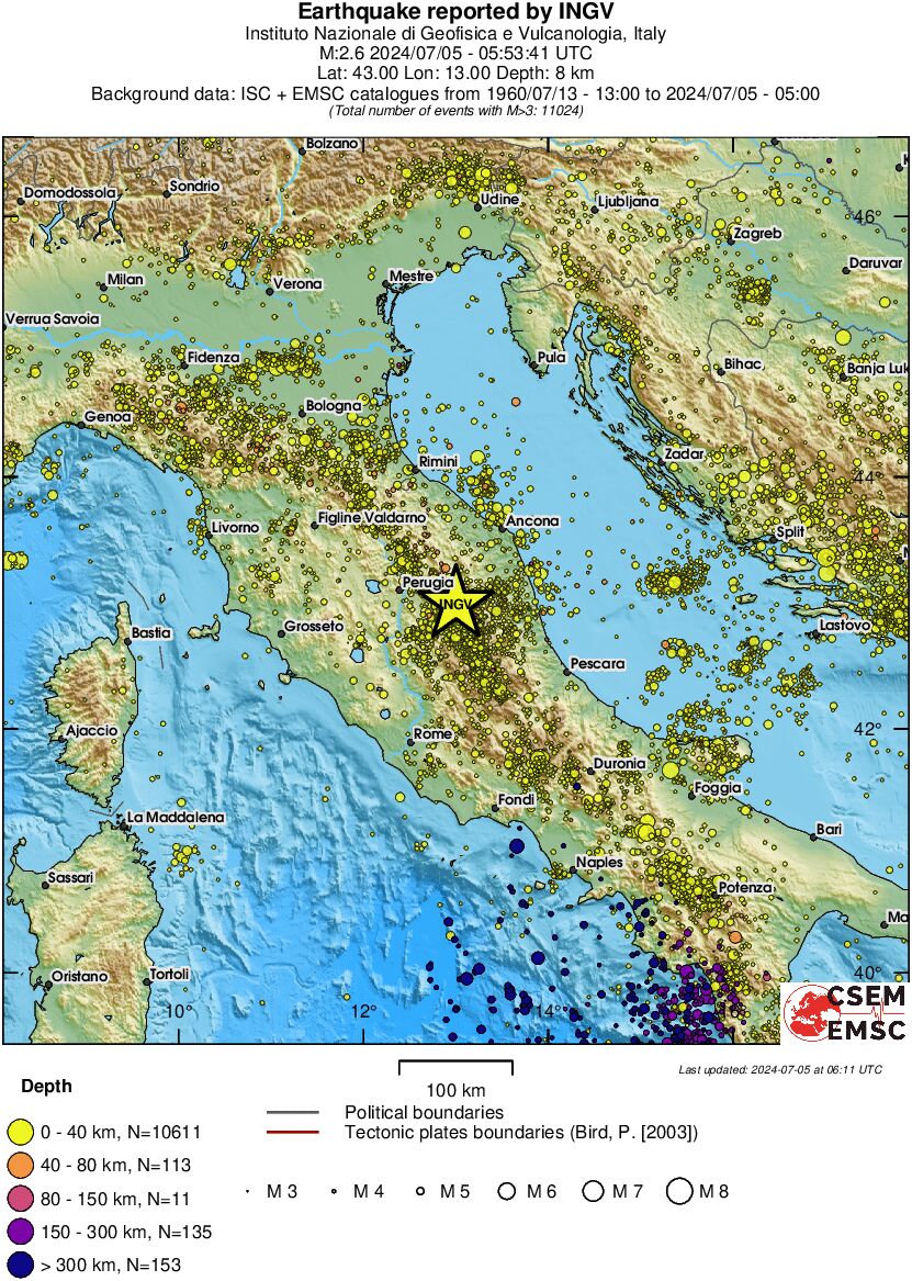 regional historical seismicity