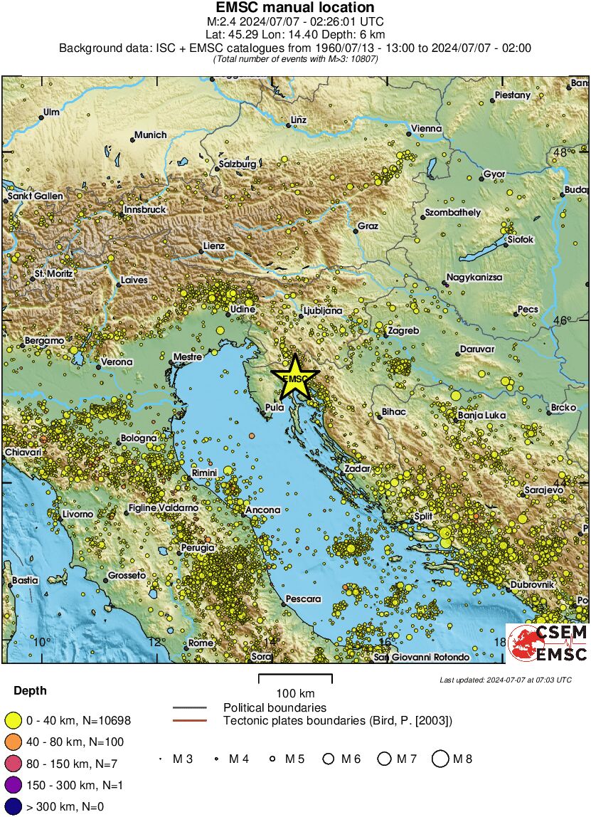 regional historical seismicity