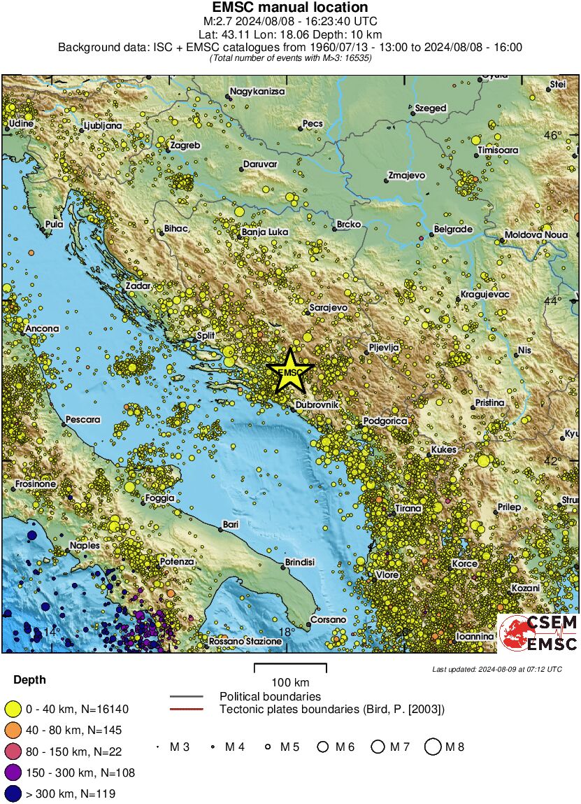 regional historical seismicity