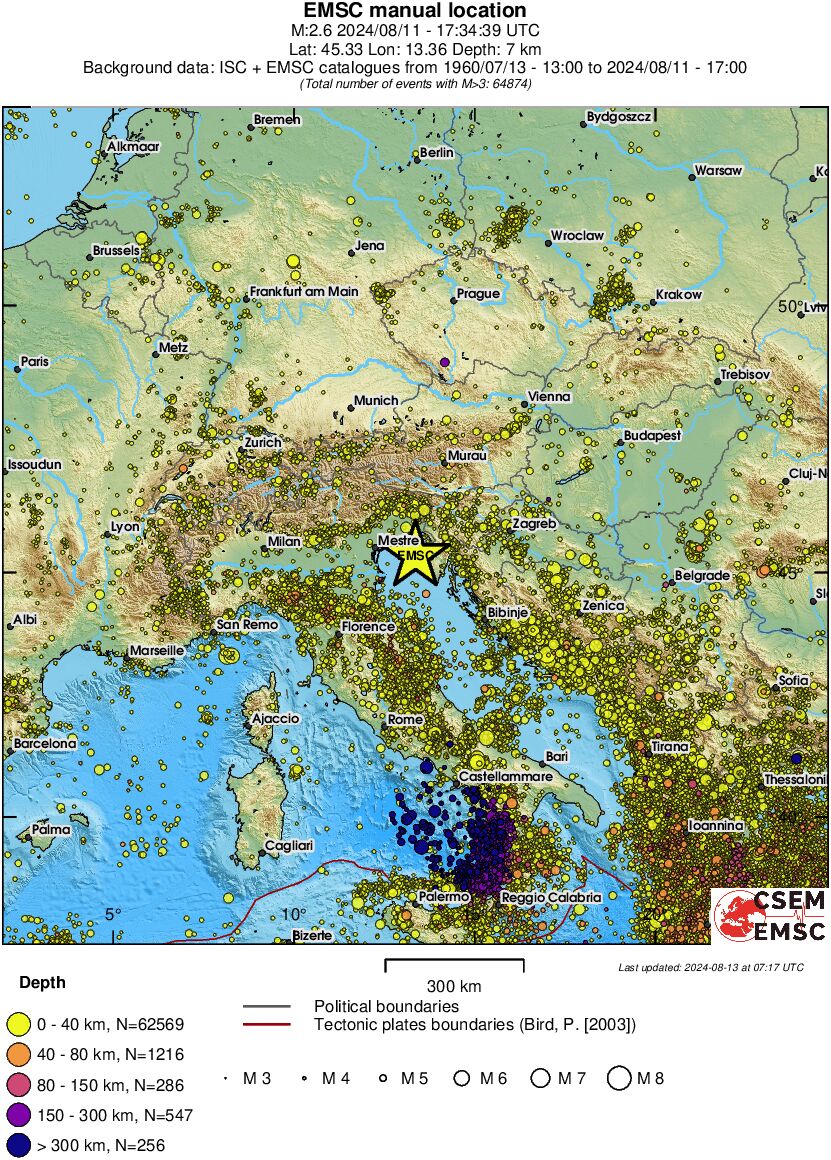 wide historical seismicity