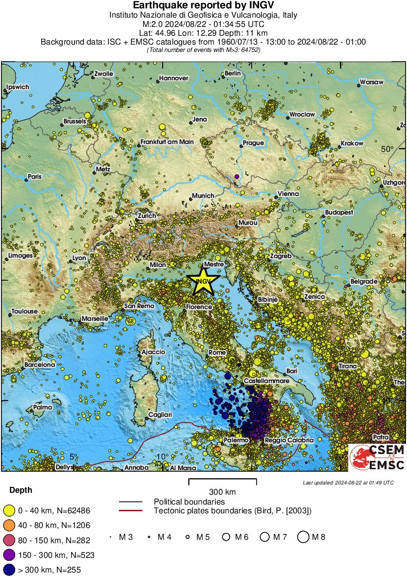 wide historical seismicity