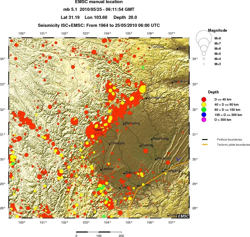 regional historical seismicity