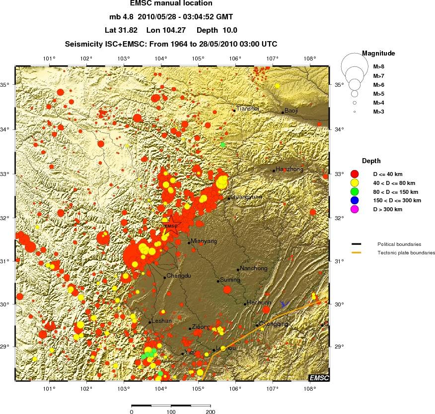 regional historical seismicity