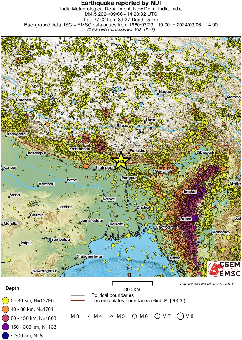 wide historical seismicity