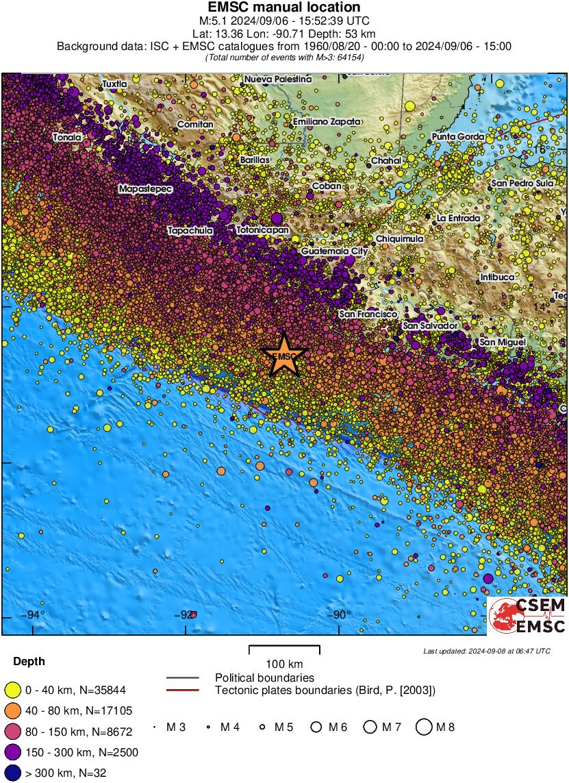 regional historical seismicity