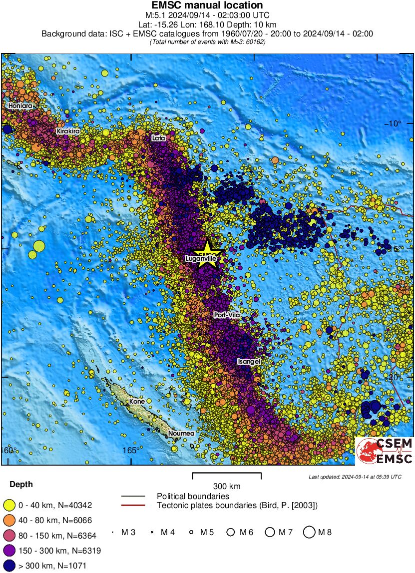 wide historical seismicity