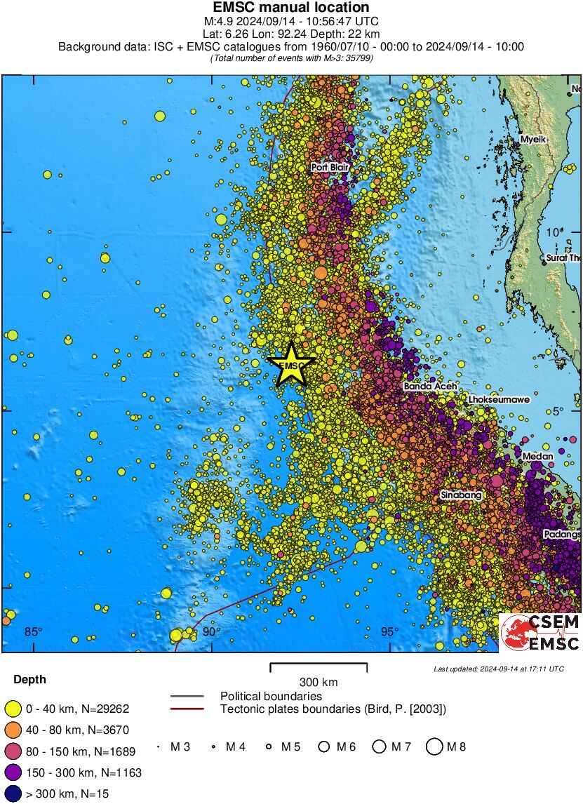 wide historical seismicity