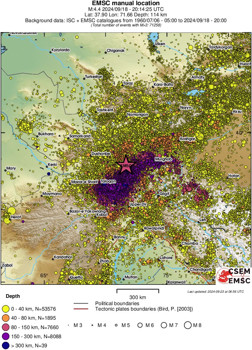 wide historical seismicity