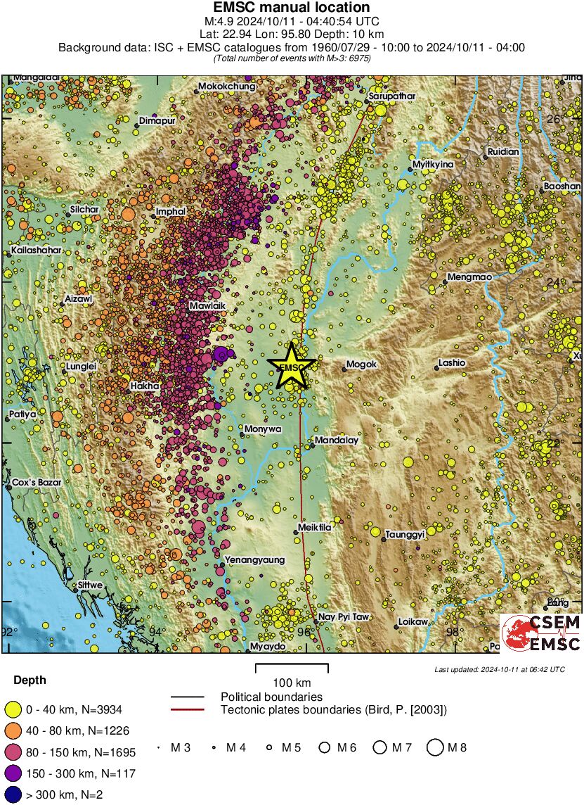 regional historical seismicity