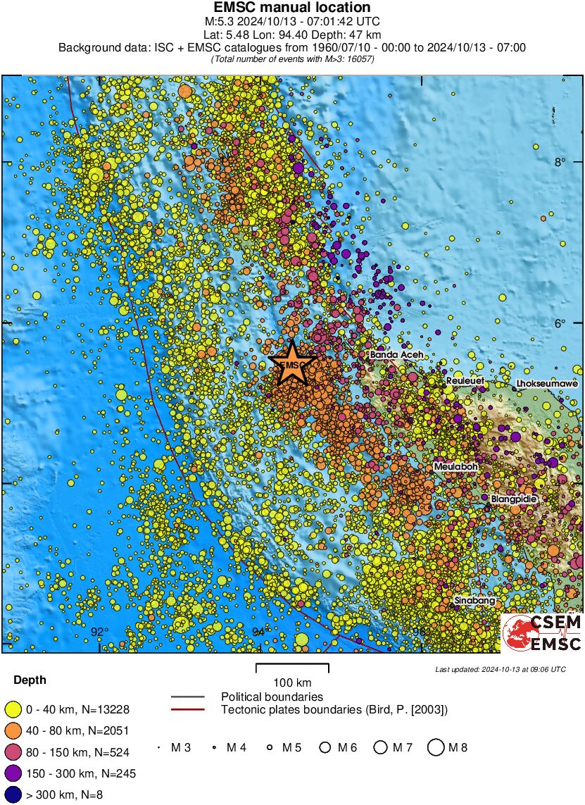 regional historical seismicity