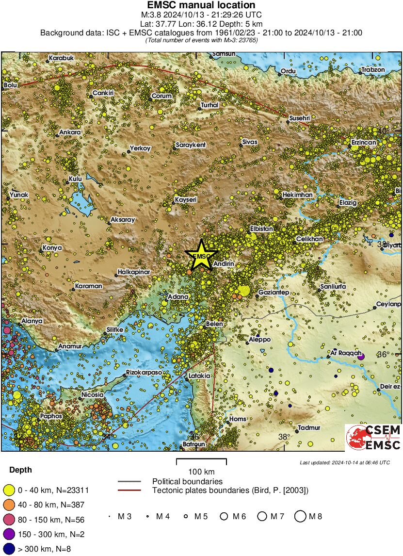 regional historical seismicity