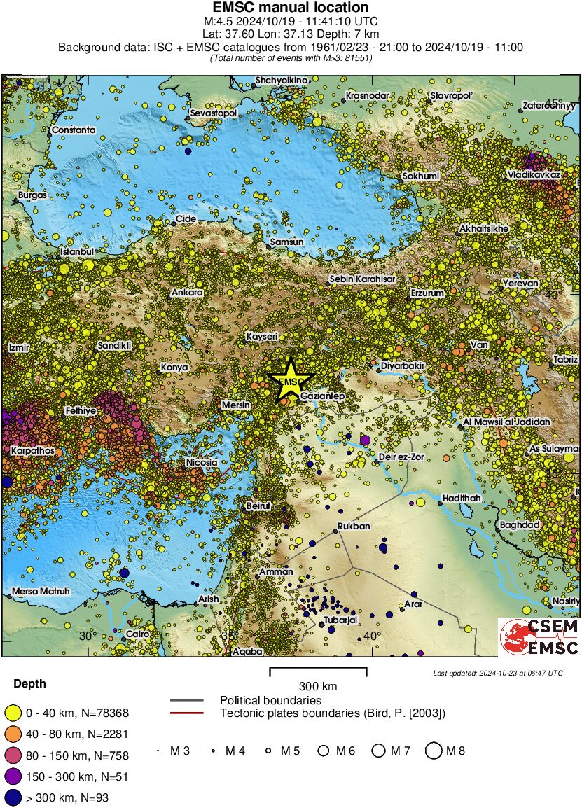 wide historical seismicity
