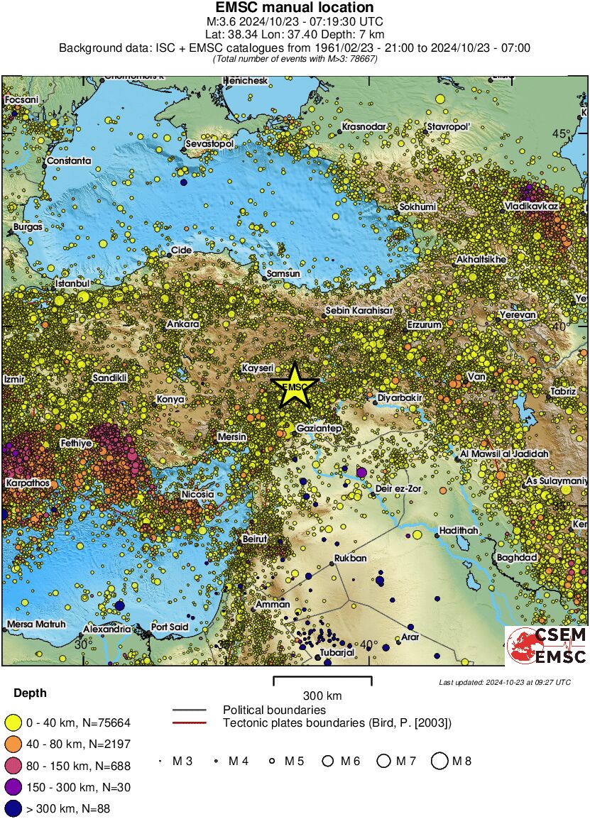 wide historical seismicity