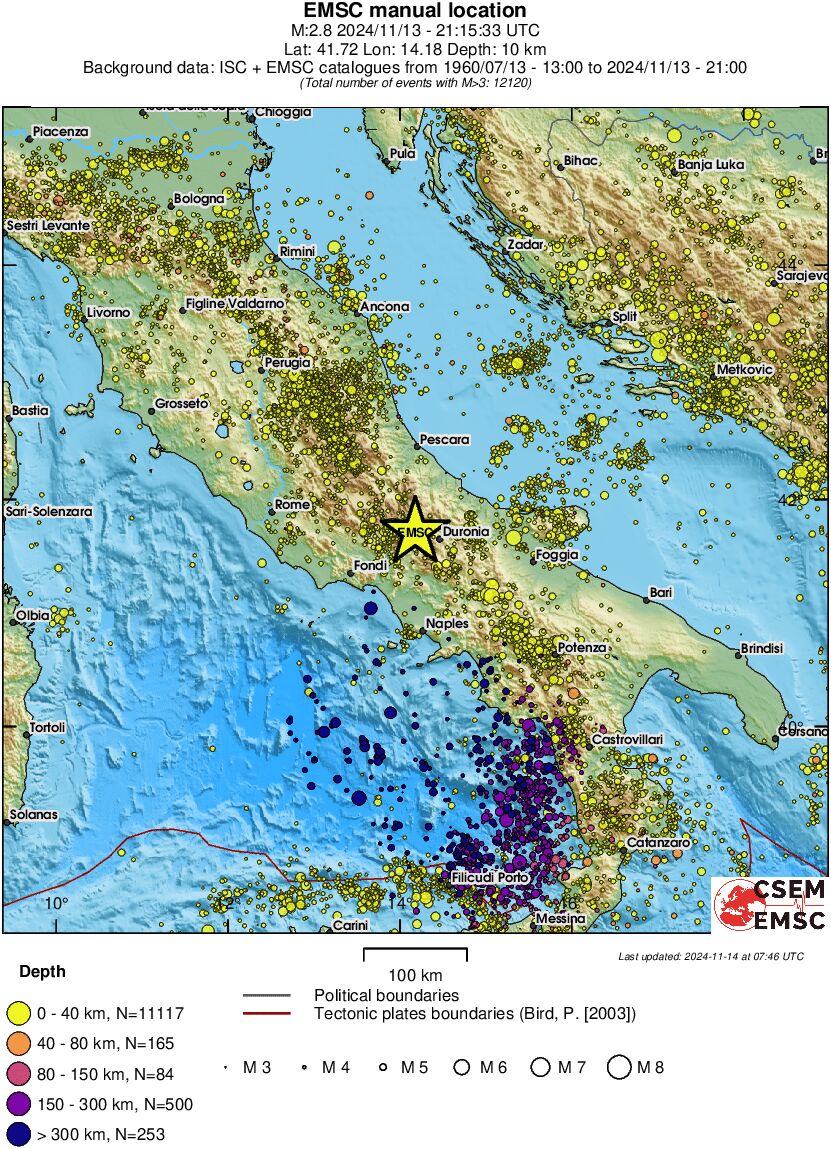 regional historical seismicity