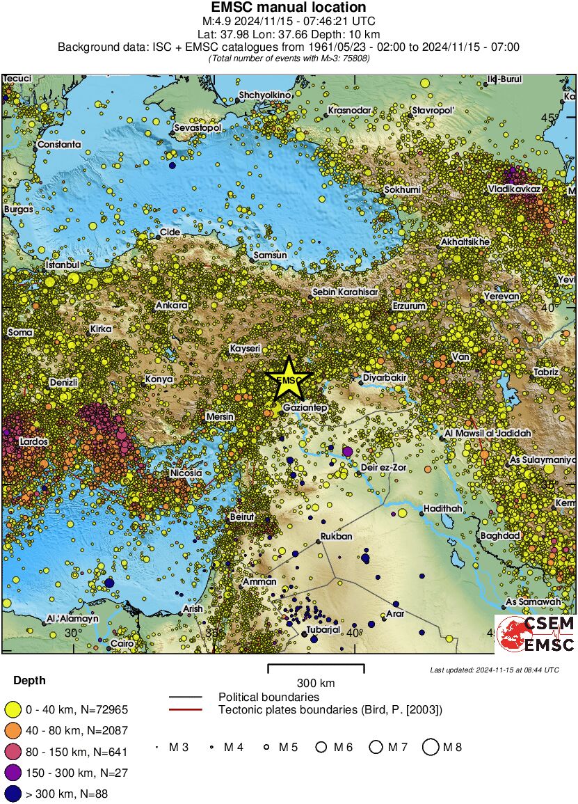 wide historical seismicity