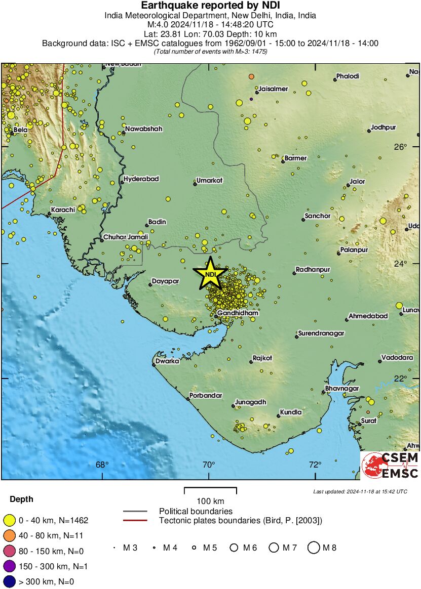 regional historical seismicity