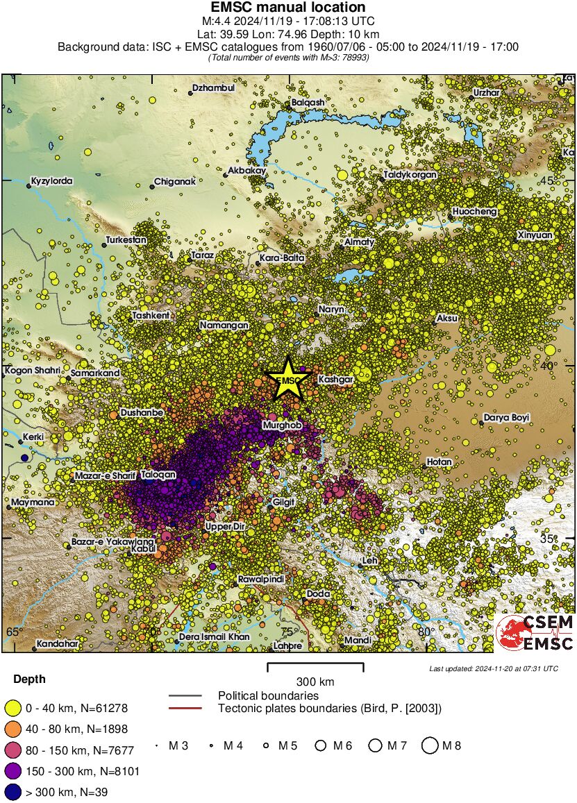 wide historical seismicity
