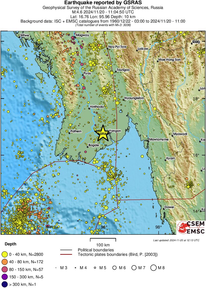 regional historical seismicity