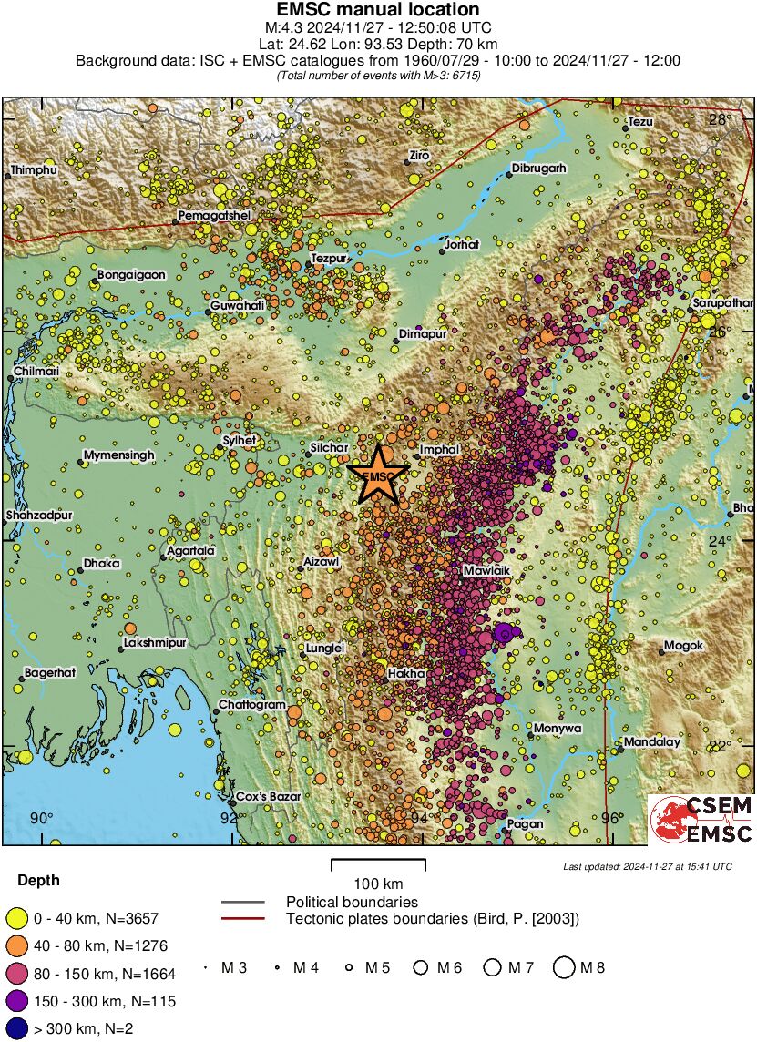 regional historical seismicity