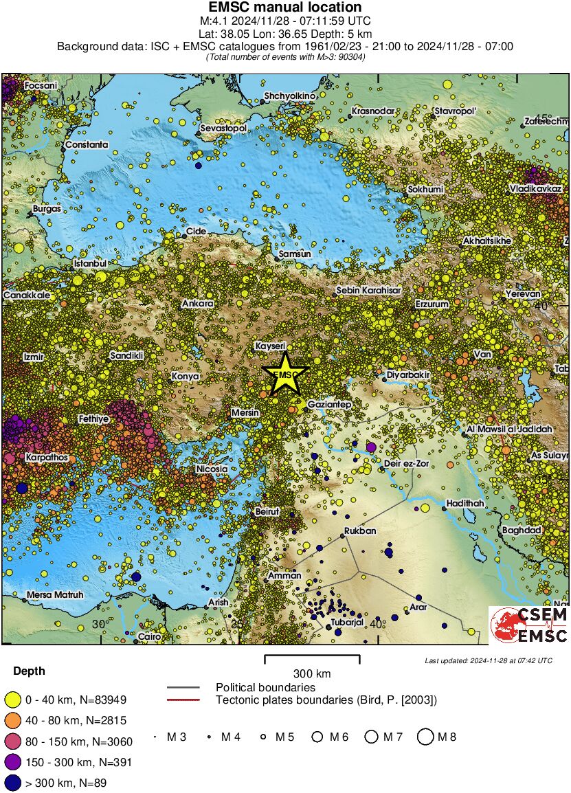 wide historical seismicity