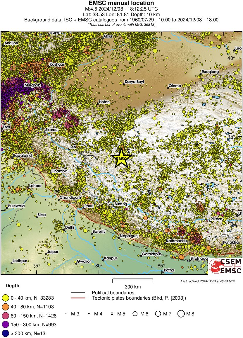 wide historical seismicity