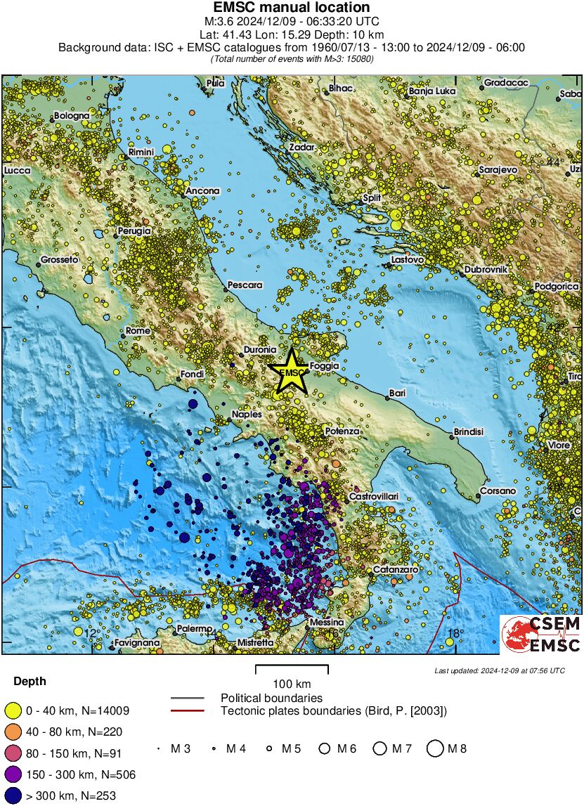 regional historical seismicity