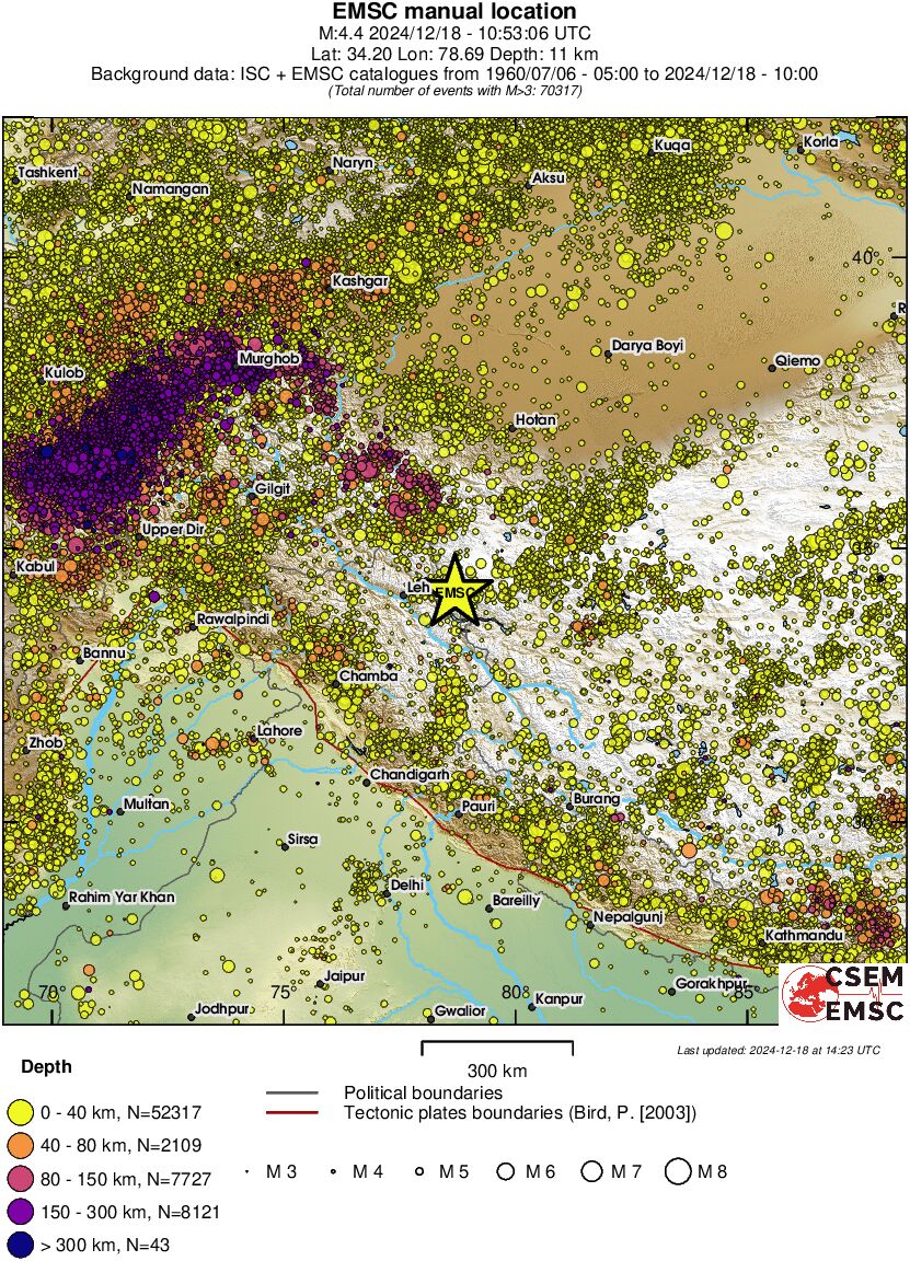 wide historical seismicity
