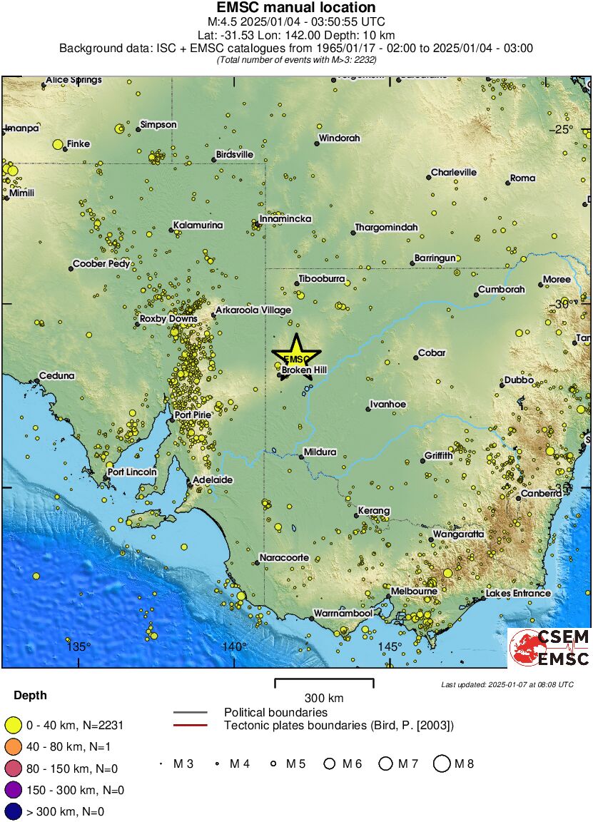 wide historical seismicity