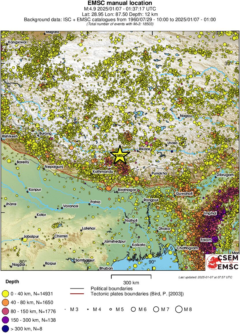 wide historical seismicity