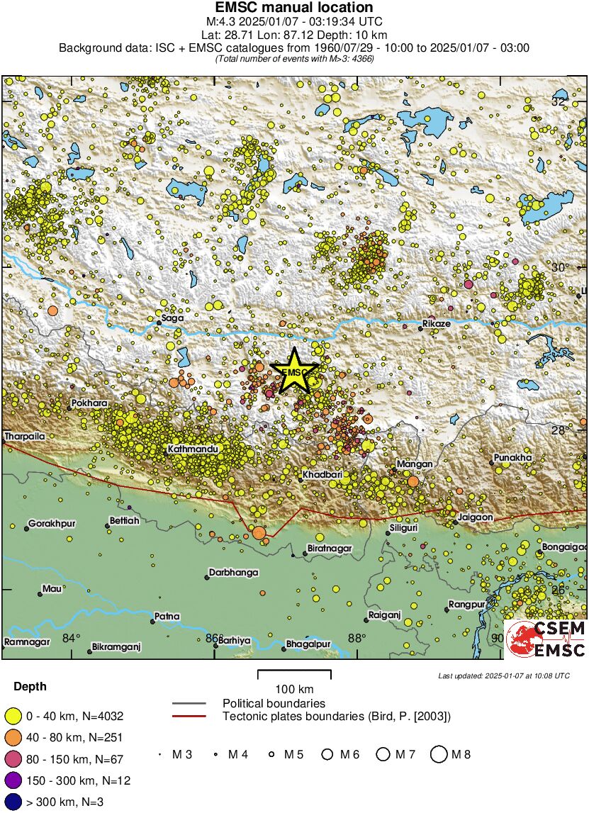 regional historical seismicity