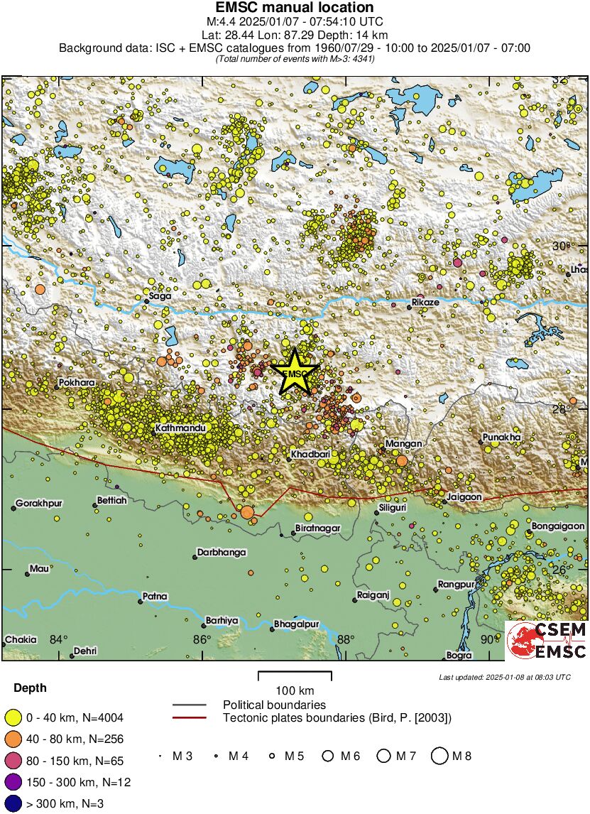 regional historical seismicity
