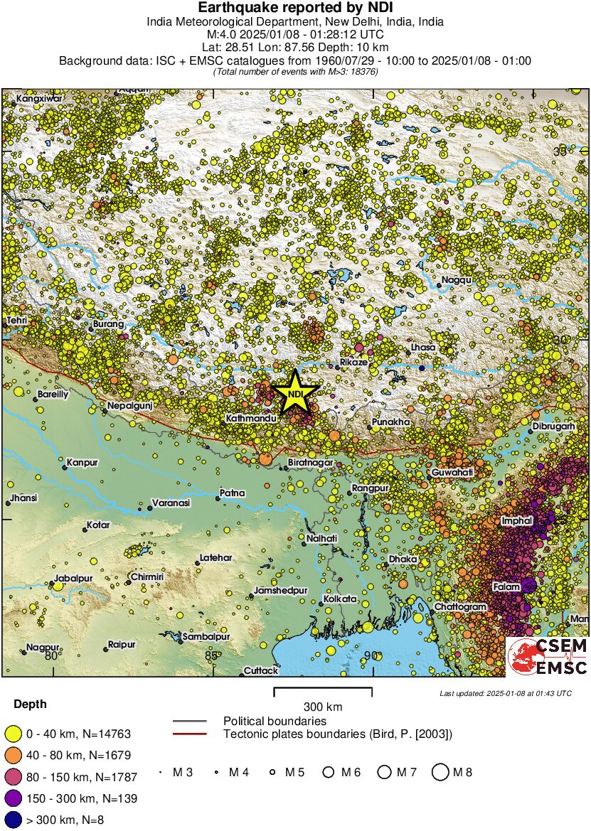 wide historical seismicity
