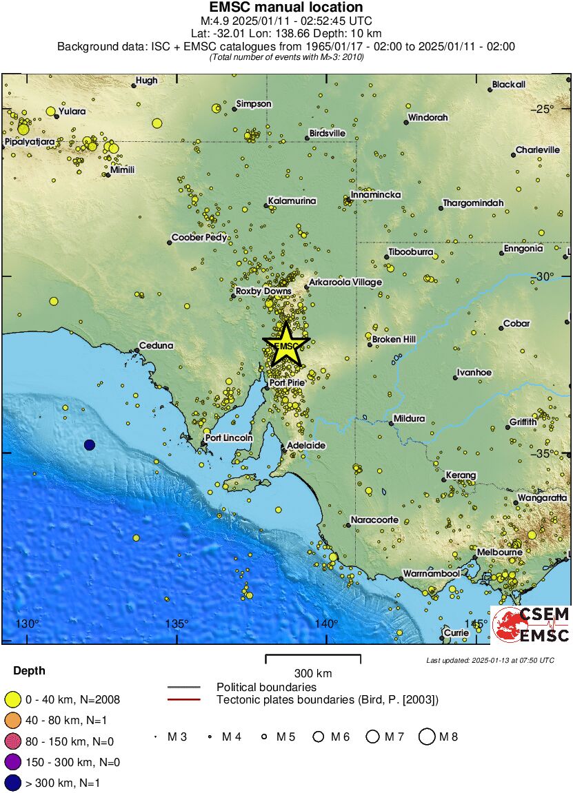 wide historical seismicity