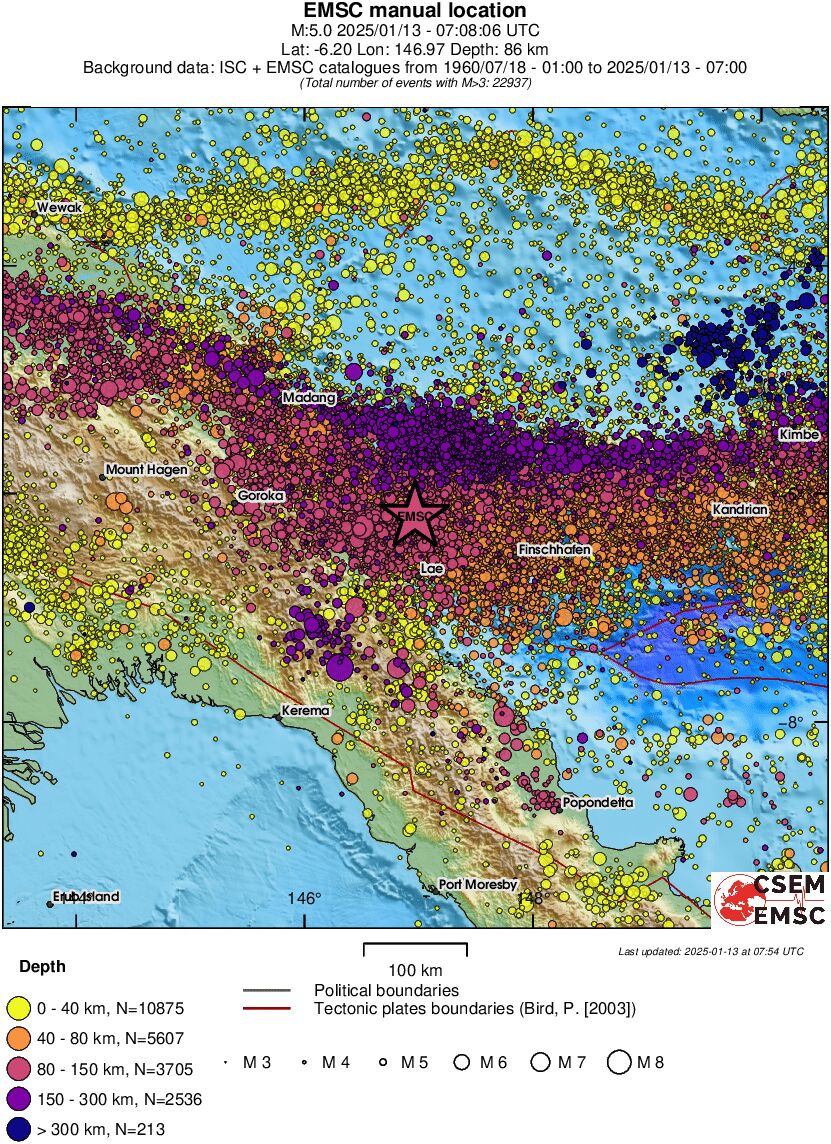 regional historical seismicity