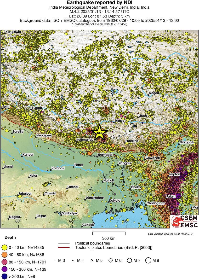 wide historical seismicity