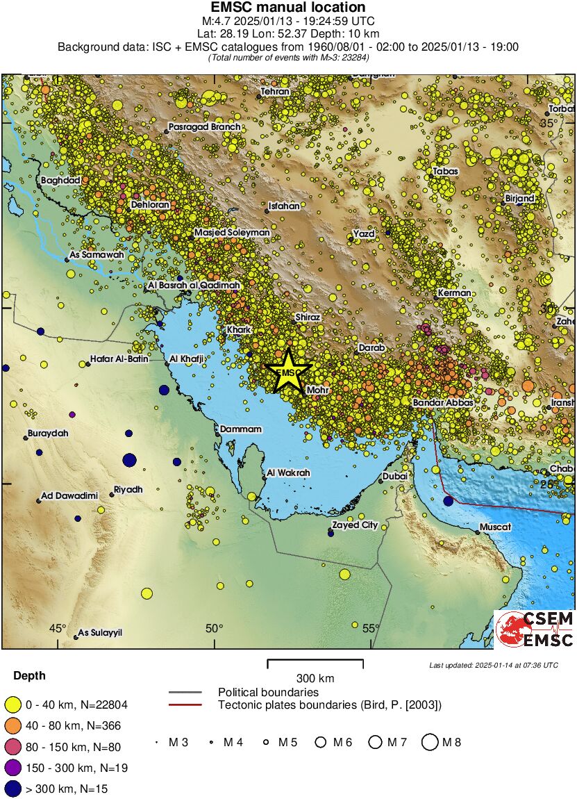 wide historical seismicity
