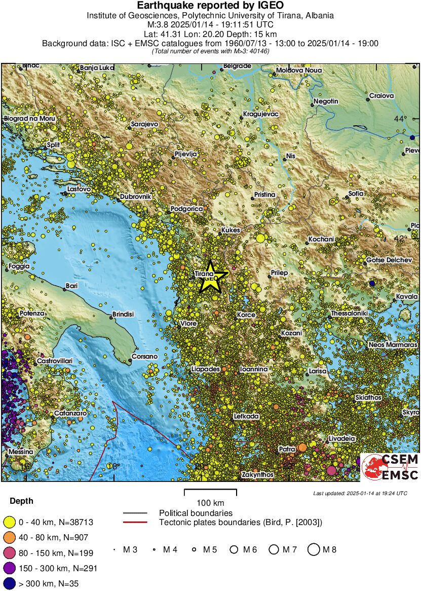 regional historical seismicity