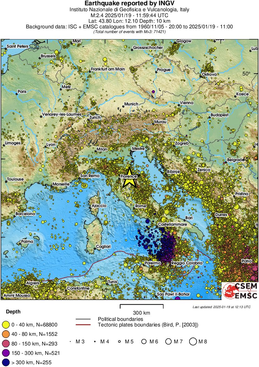 wide historical seismicity