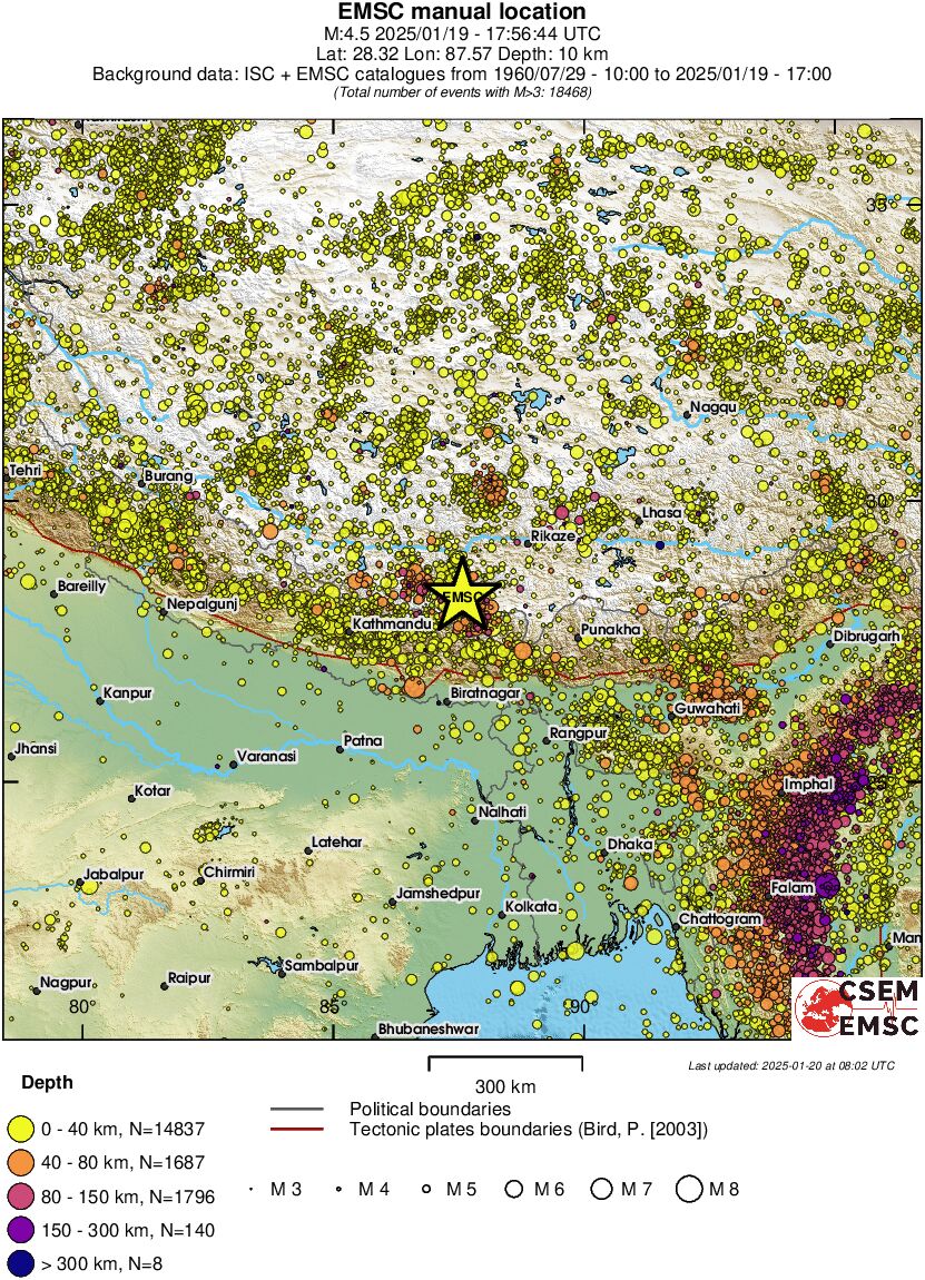 wide historical seismicity