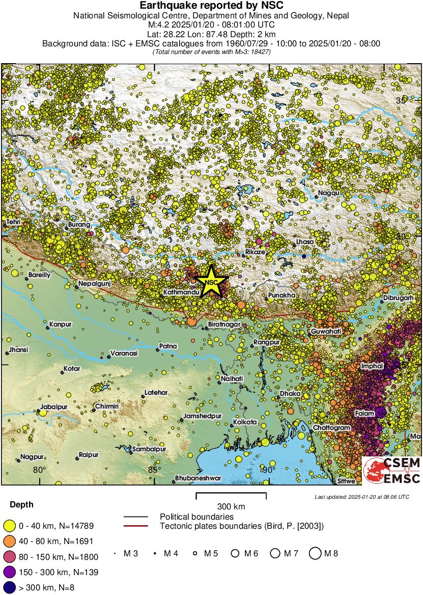 wide historical seismicity