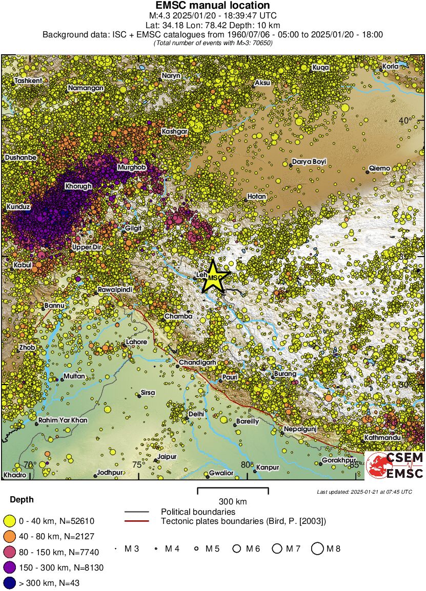 wide historical seismicity
