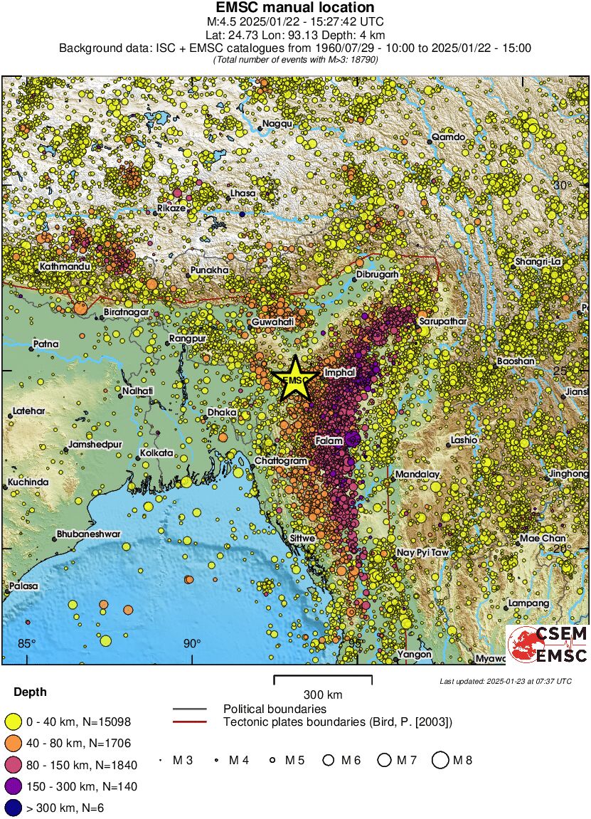 wide historical seismicity
