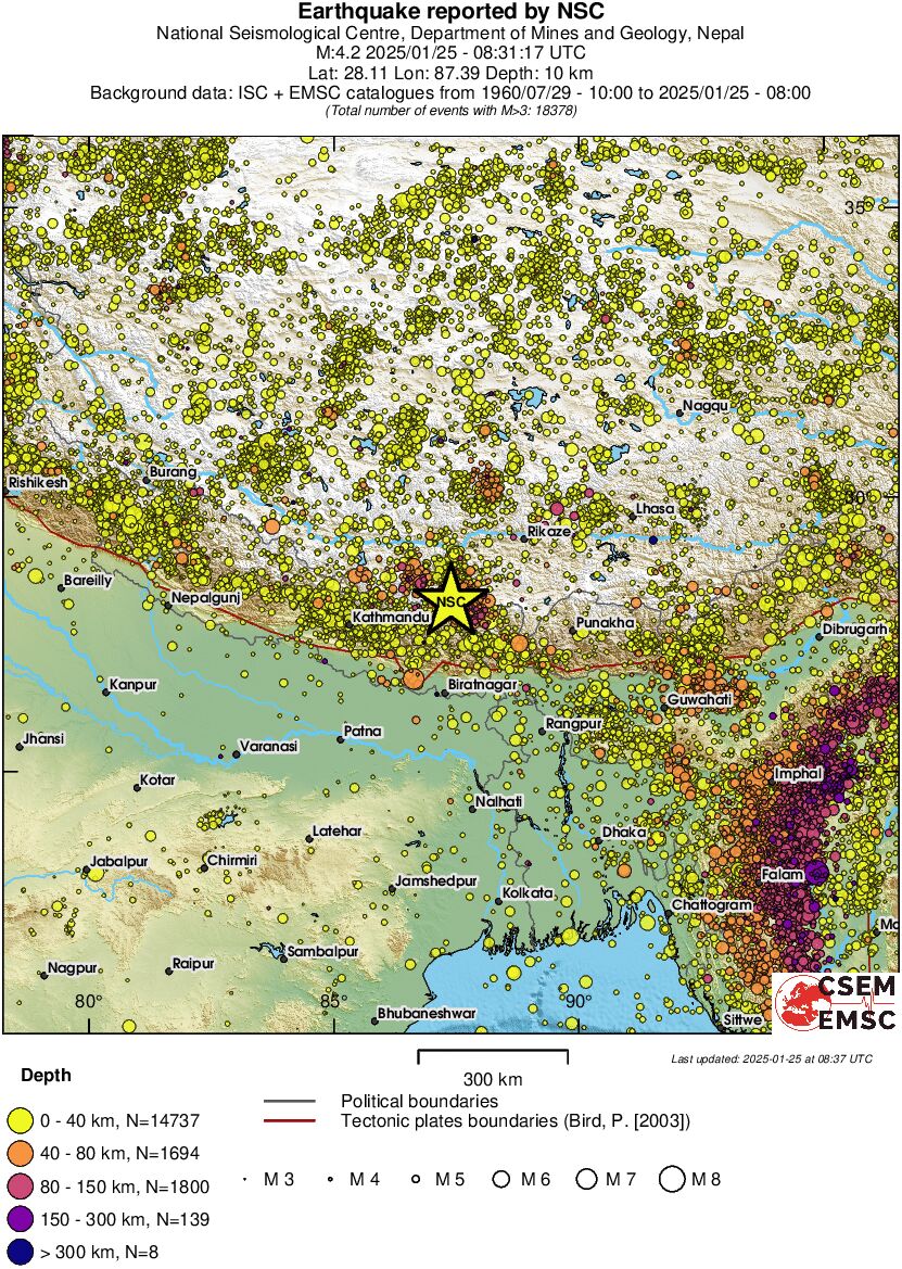 wide historical seismicity