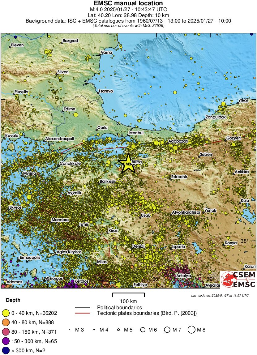 regional historical seismicity