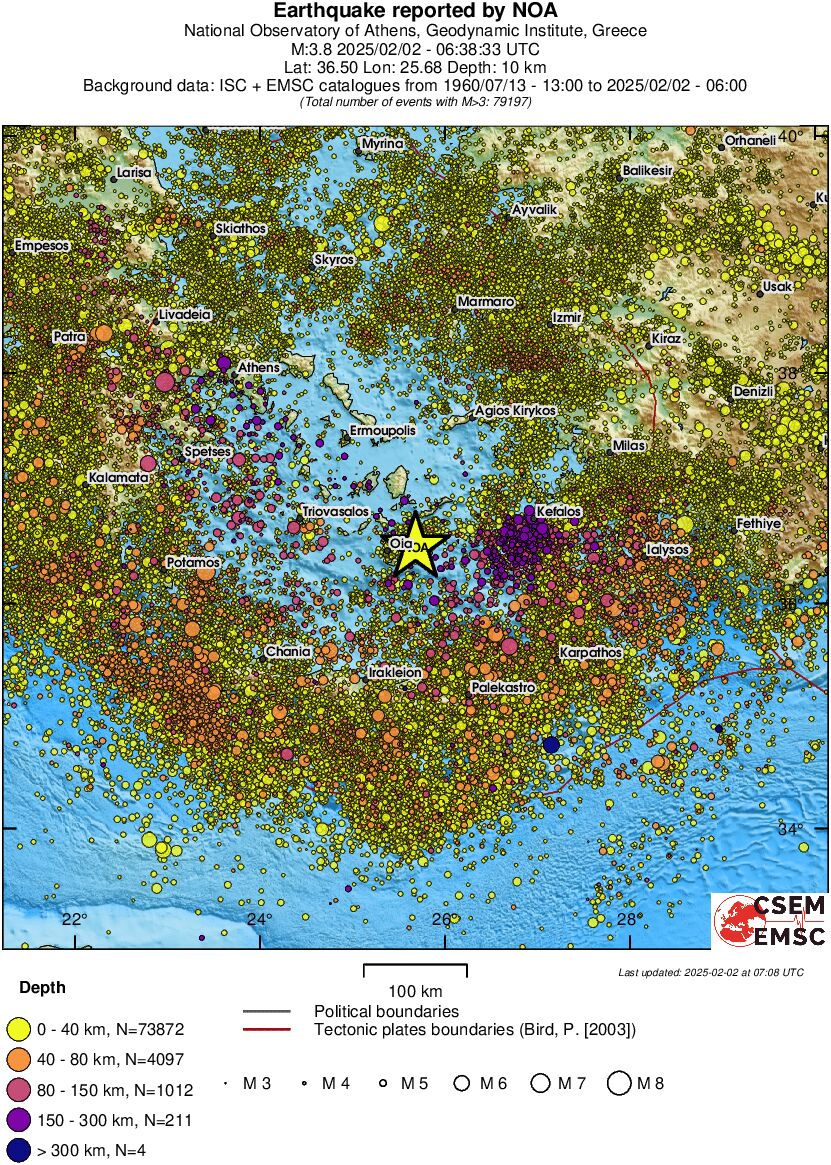 regional historical seismicity