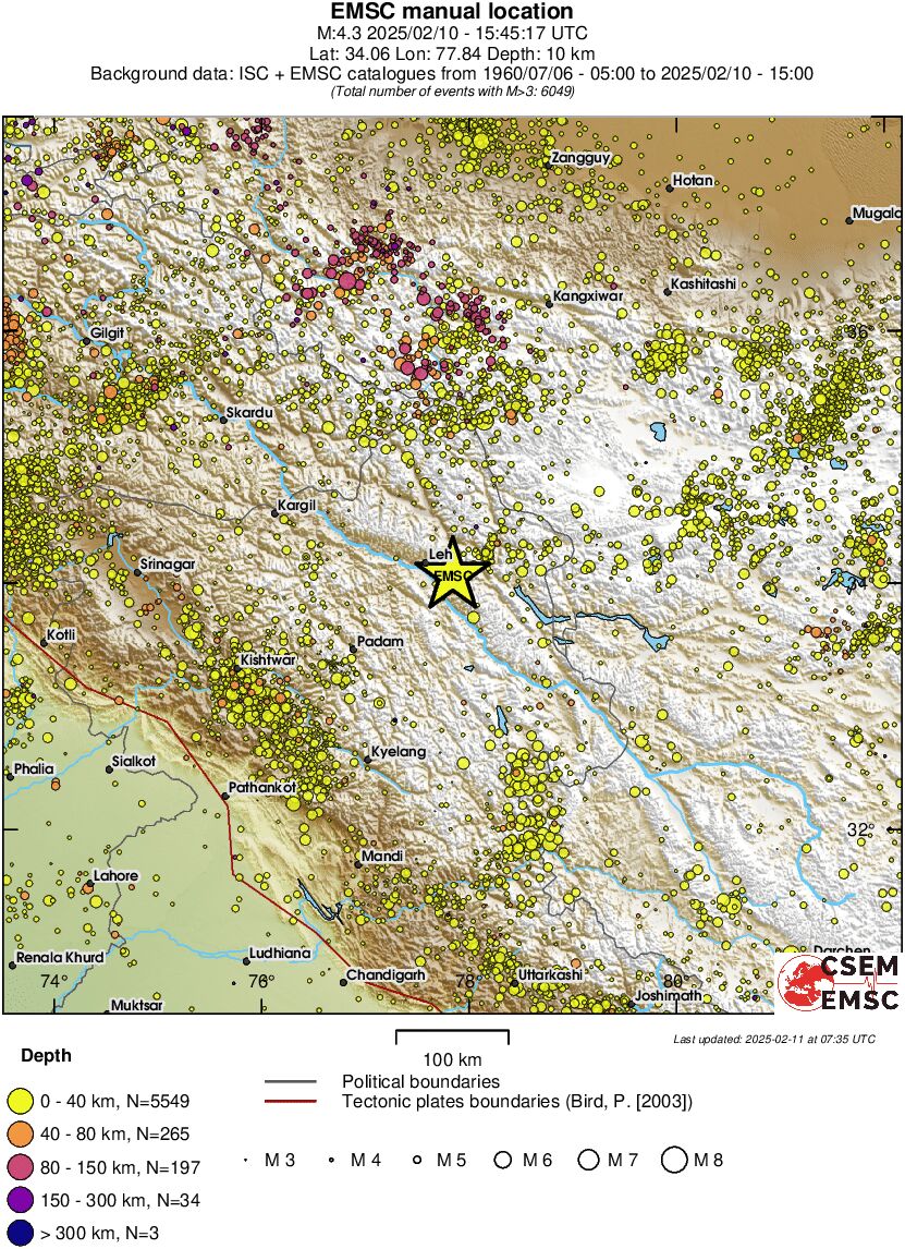 regional historical seismicity