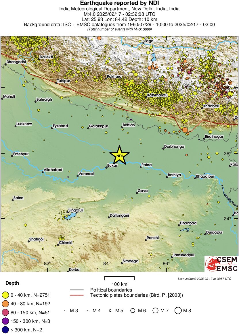 regional historical seismicity