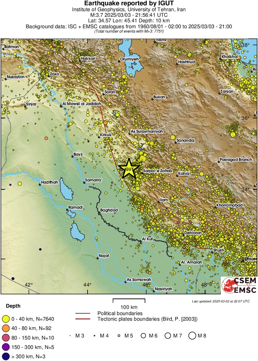 regional historical seismicity