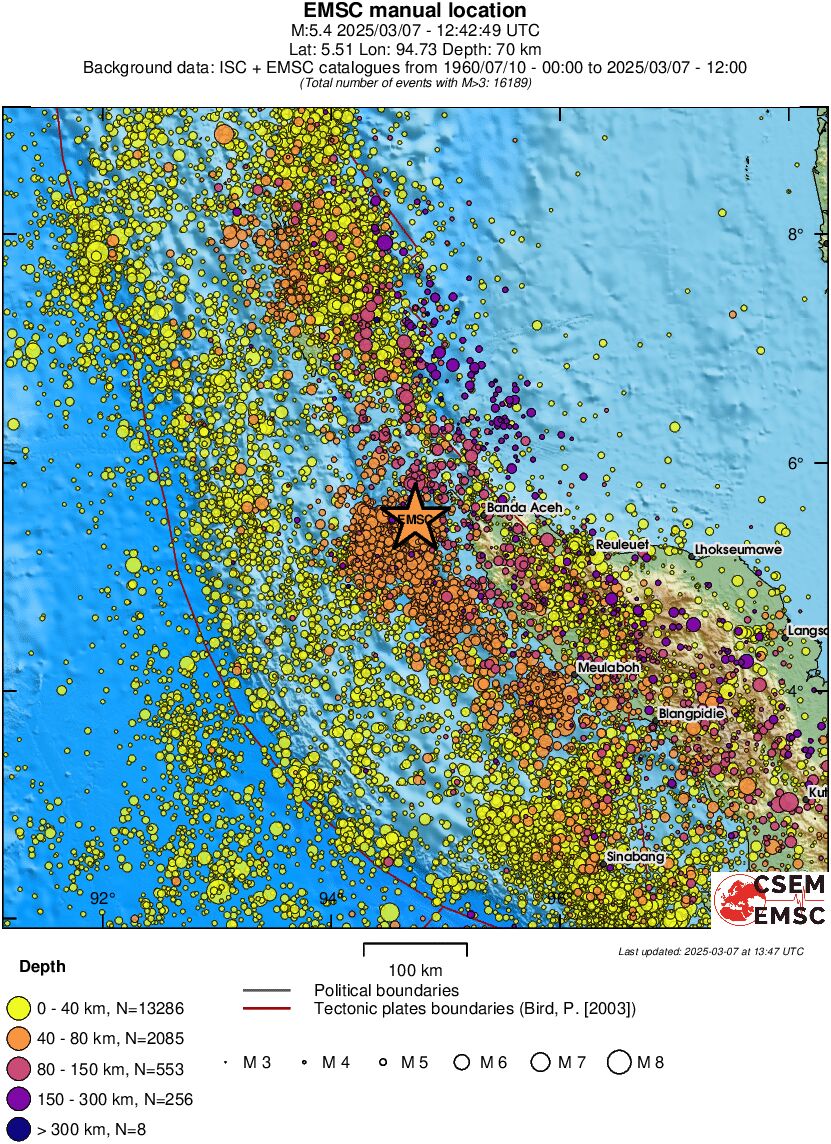 regional historical seismicity