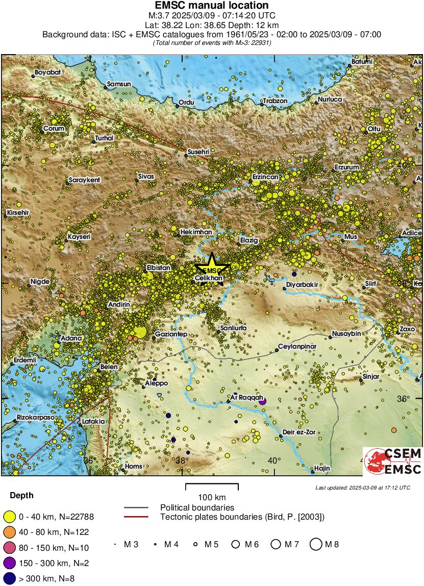 regional historical seismicity